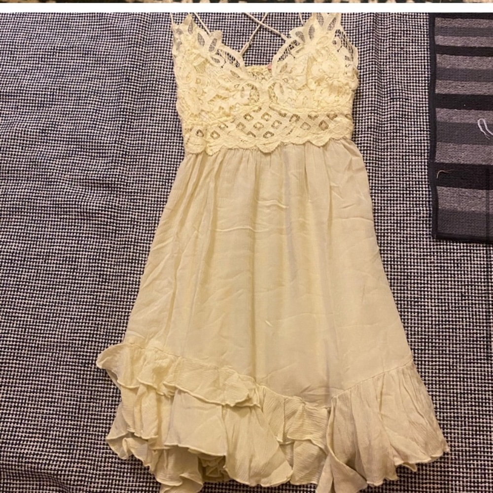 Free People Yellow Dress